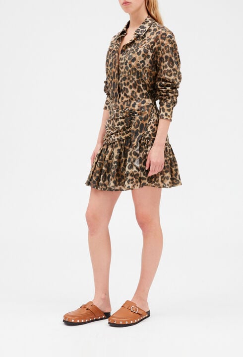 Falda corta de leopardo