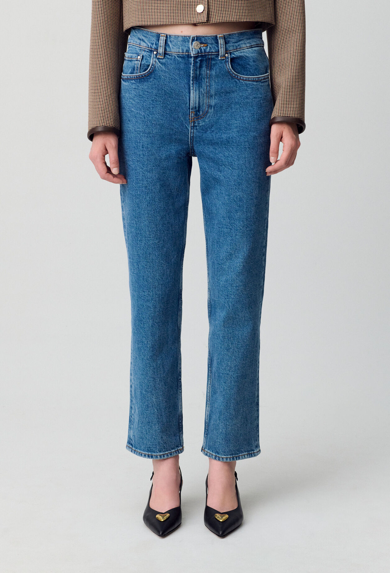 Vaqueros Toto Slim 7/8 azul desteñido