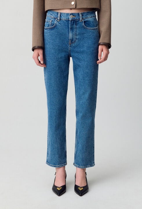 Vaqueros Toto Slim 7/8 azul desteñido