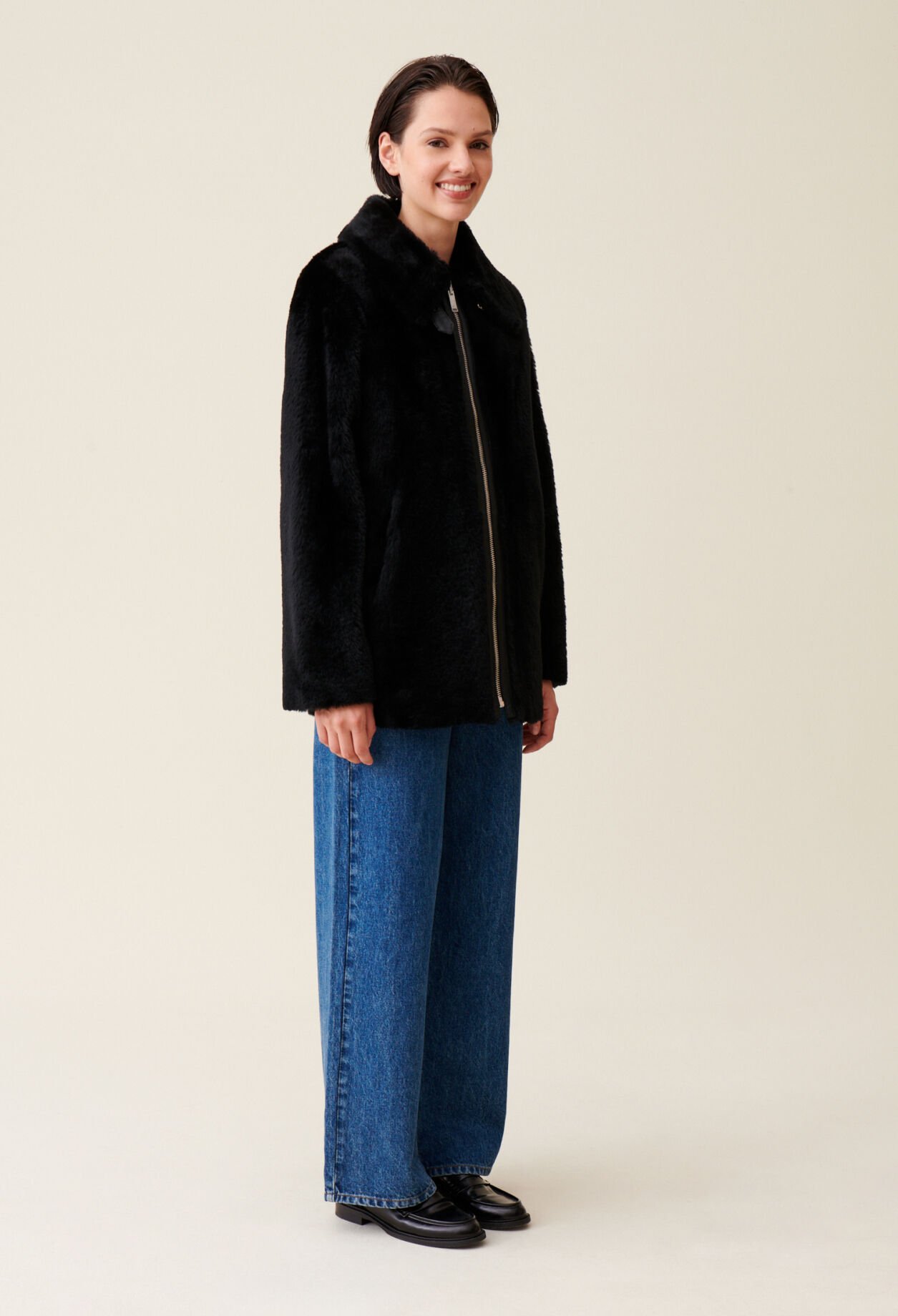 Abrigo con cremallera