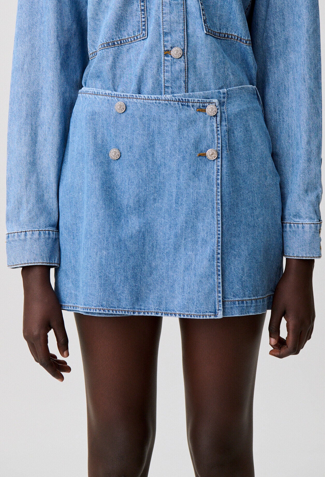 Falda pantal&oacute;n denim
