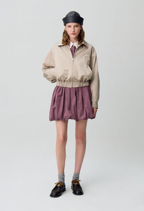 Chaqueta oversize con cremallera