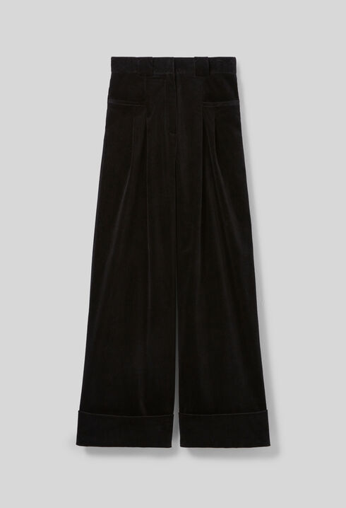 Pantalón amplio de terciopelo