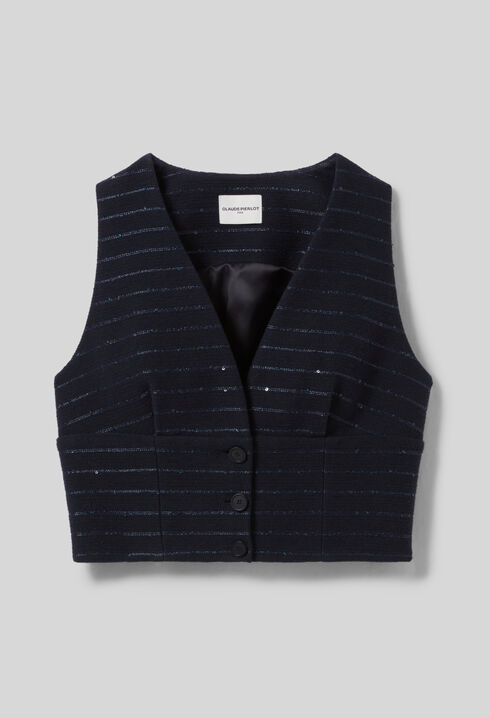 Top blazer de rayas
