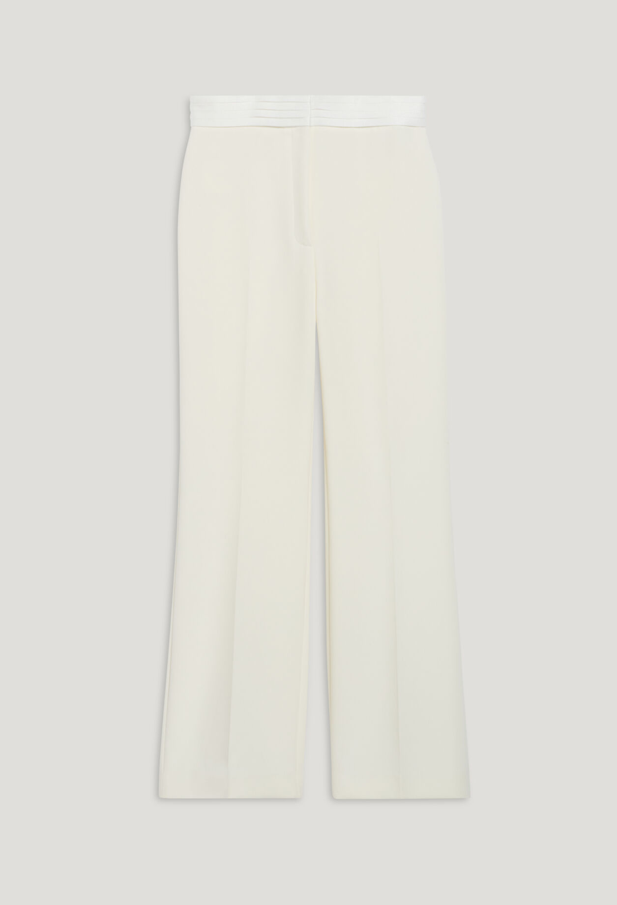 Pantalón recto de sastre blanco