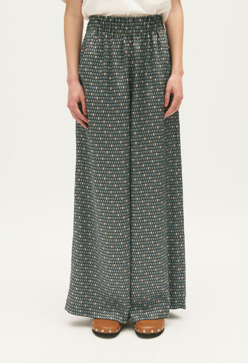 Pantalón fluido de satén