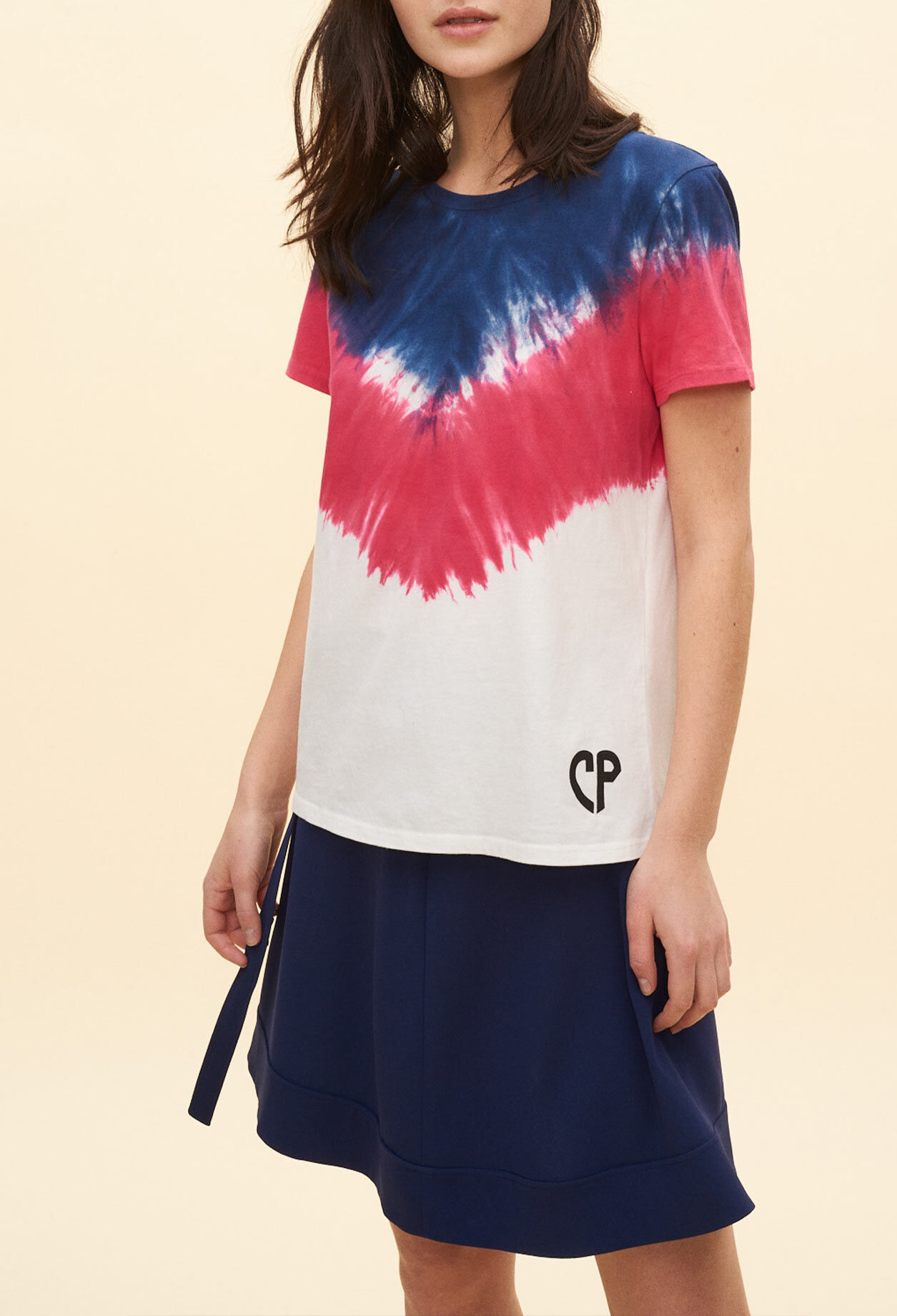 Camiseta tie & dye geométrica