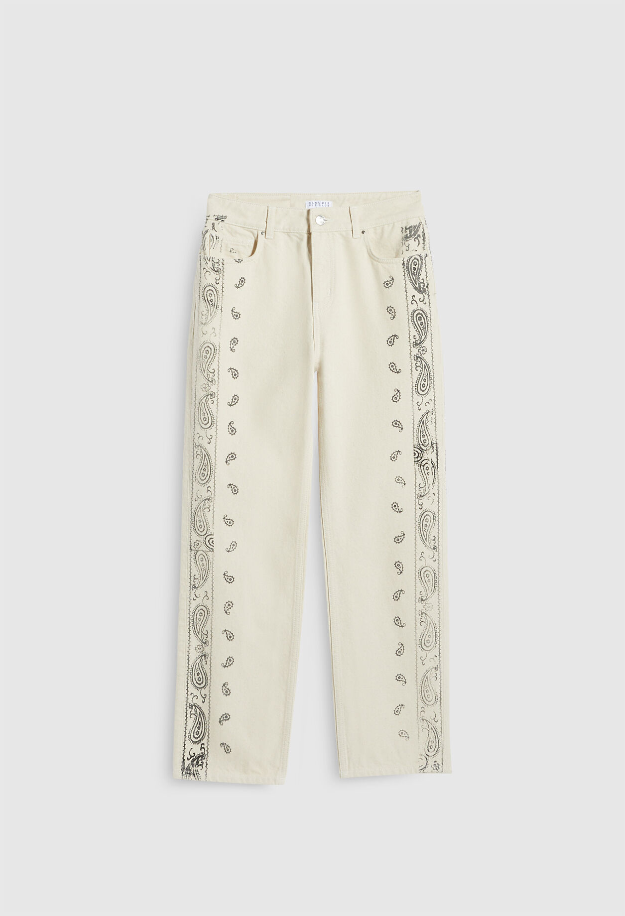 Vaquero recto estampado ecowash