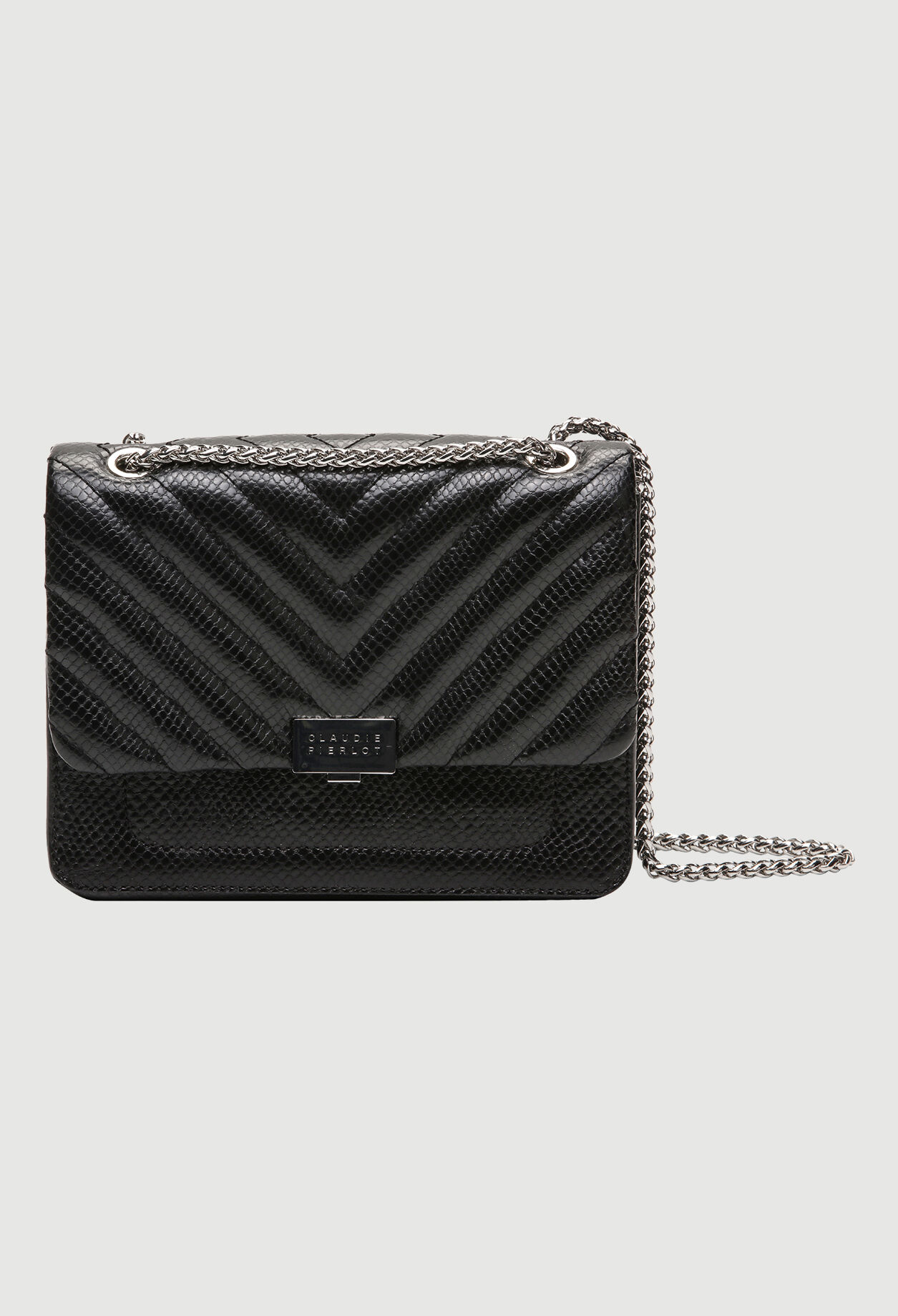 Bolso de piel estilo pitón