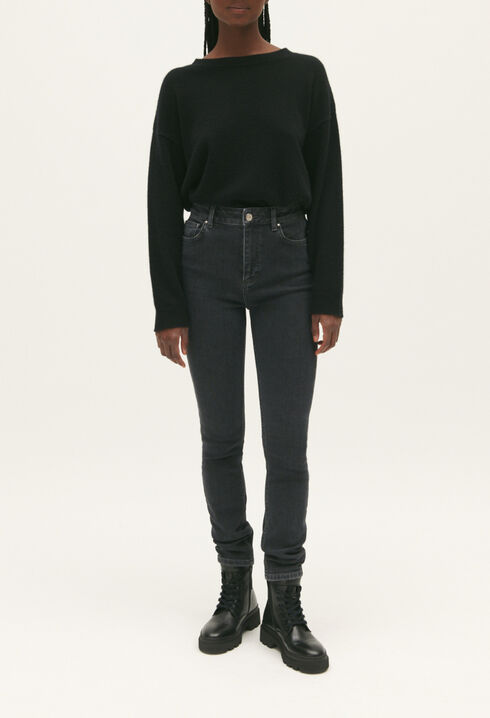 Vaquero skinny gris antracita