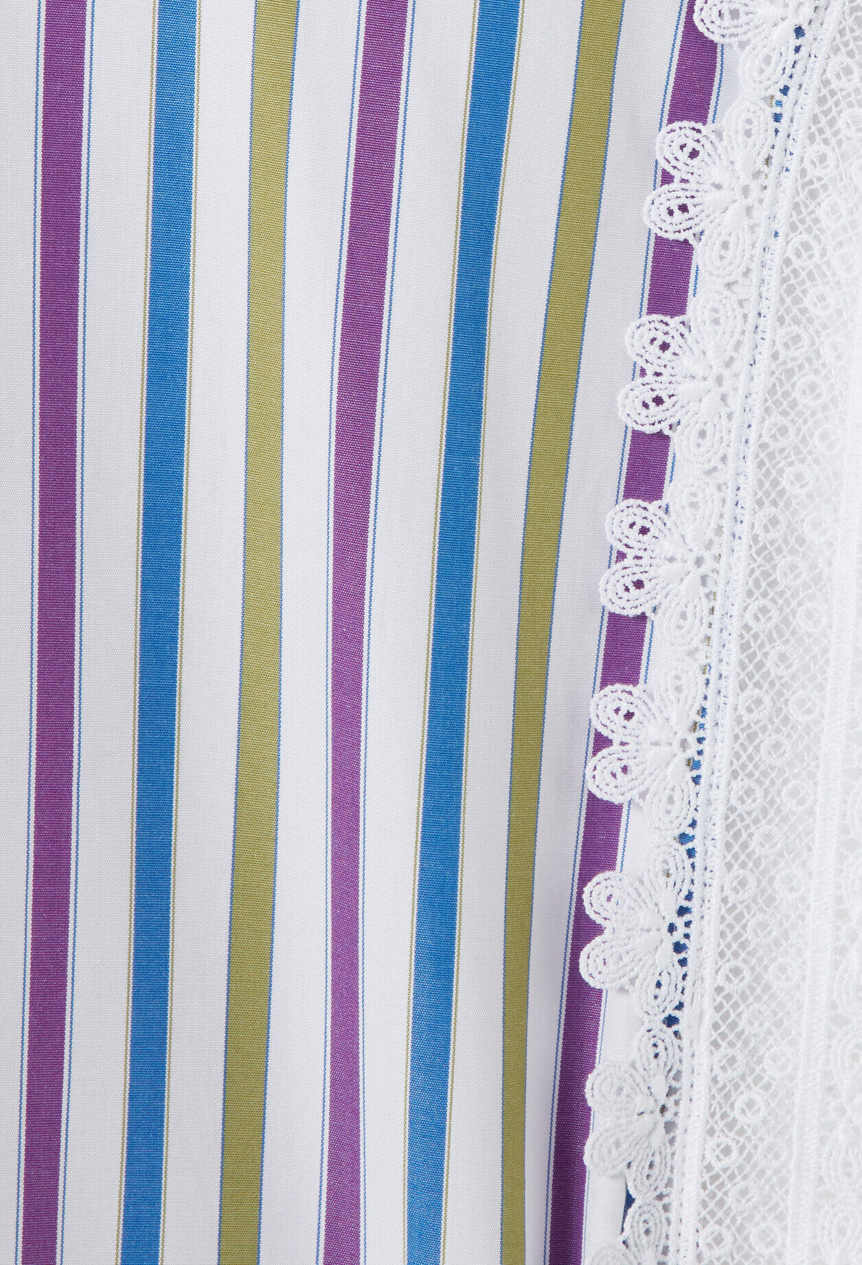 Camisa a rayas con encaje