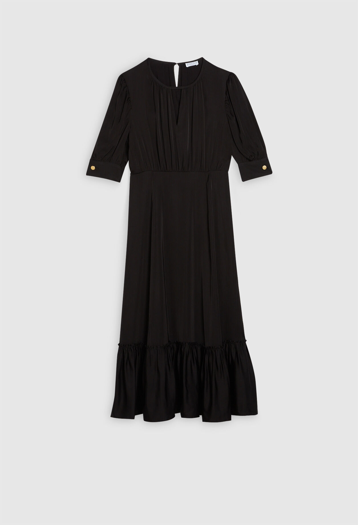 Vestido midi con volantes