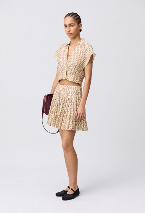 Camisa fluida corta