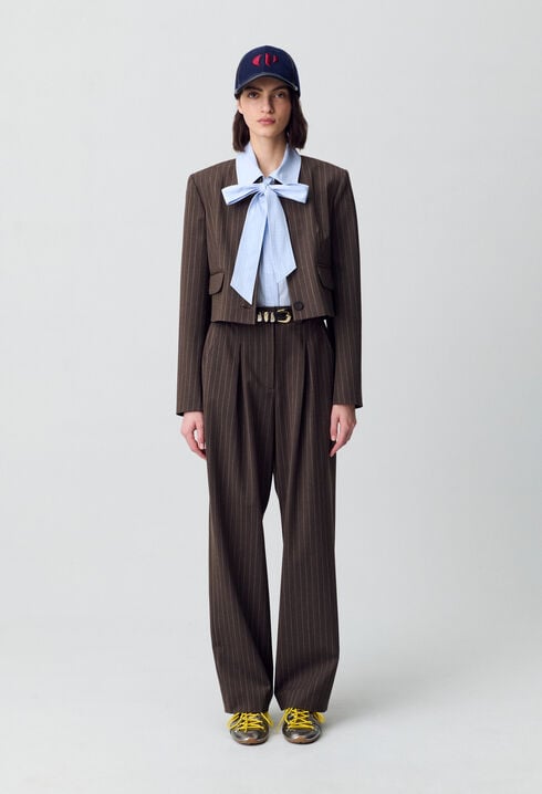 Chaqueta de corte recto y corto