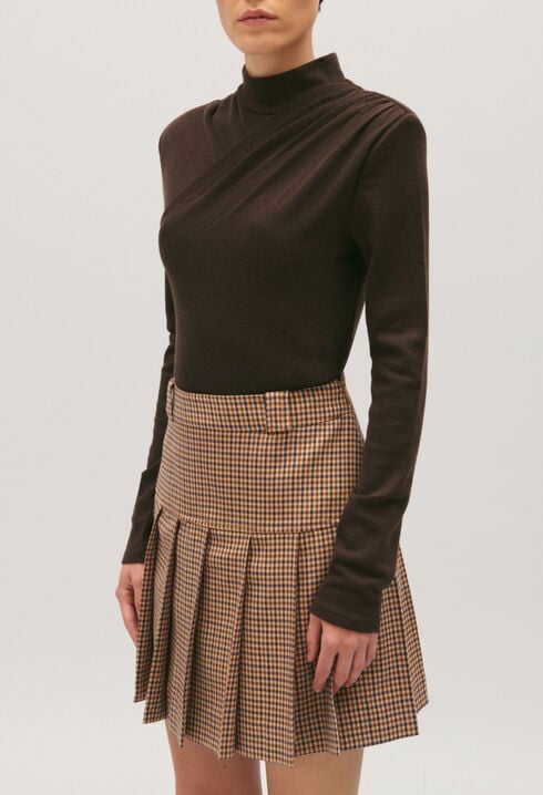 Camiseta de lana color chocolate