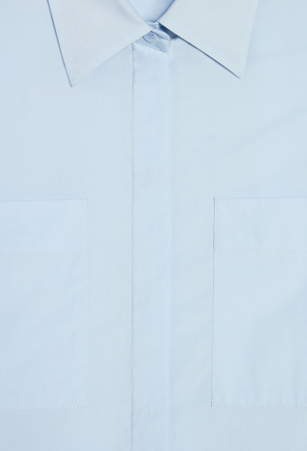 Camisa de algodón azul claro manga