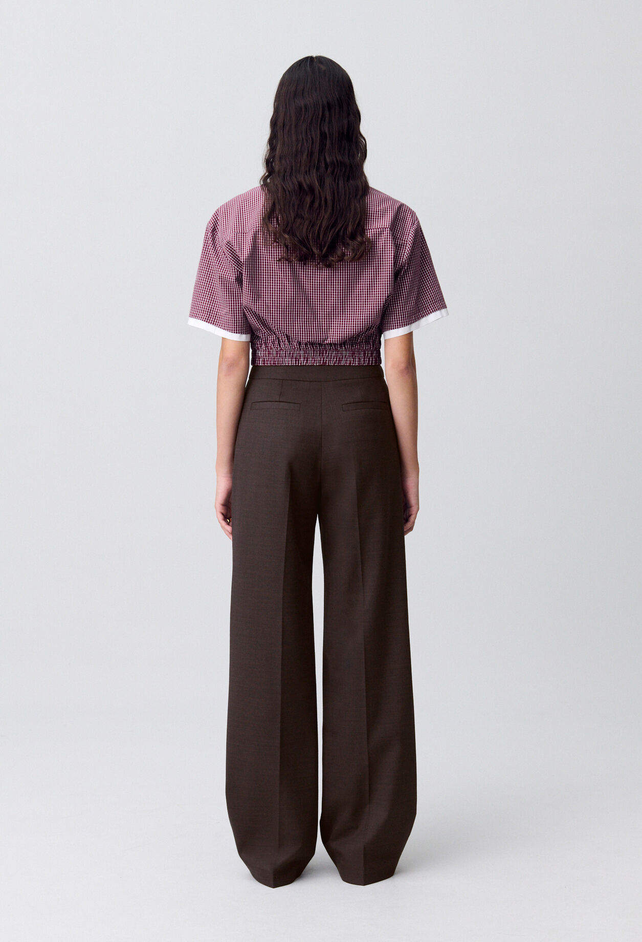 Pantalón recto de lana