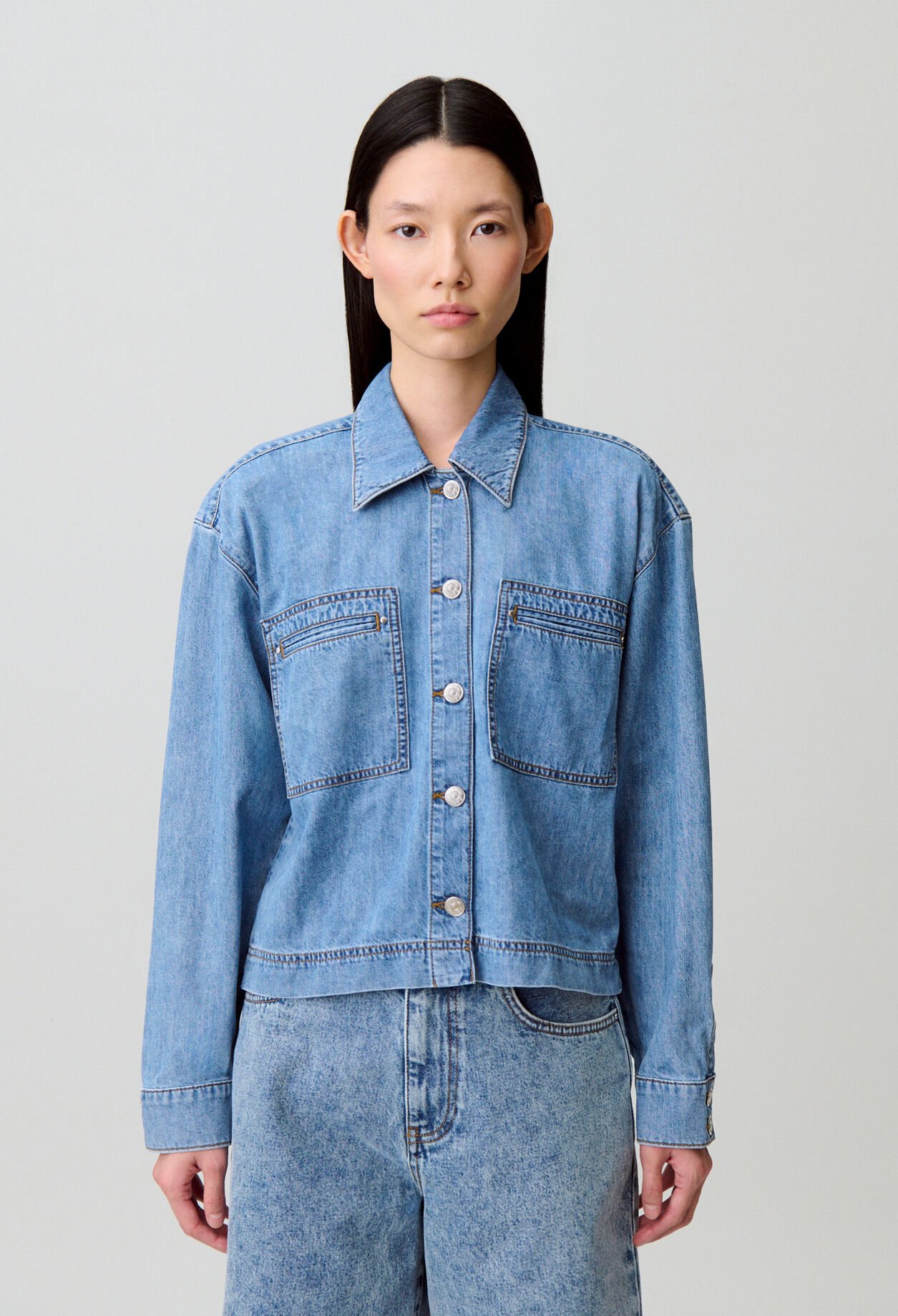 Camisa denim oversize