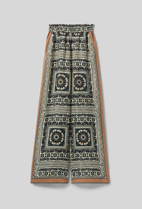 Pantalón ancho fluido estampado