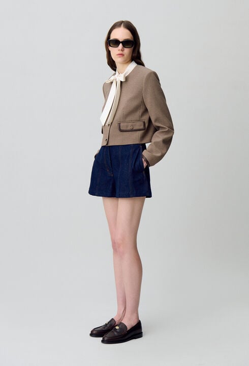 Chaqueta de corte recto y corto