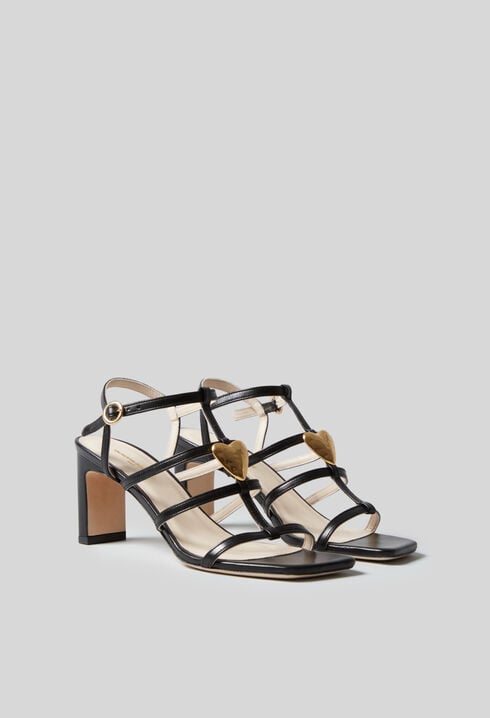 Sandalias de tacón corazón