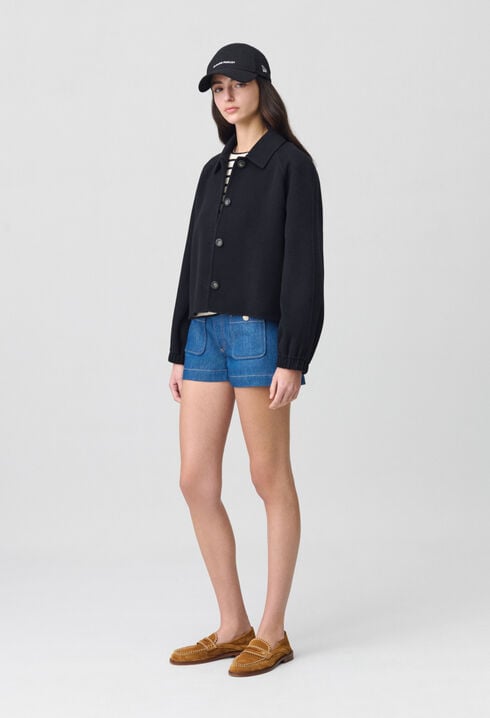 Chaqueta corta cuello camisa
