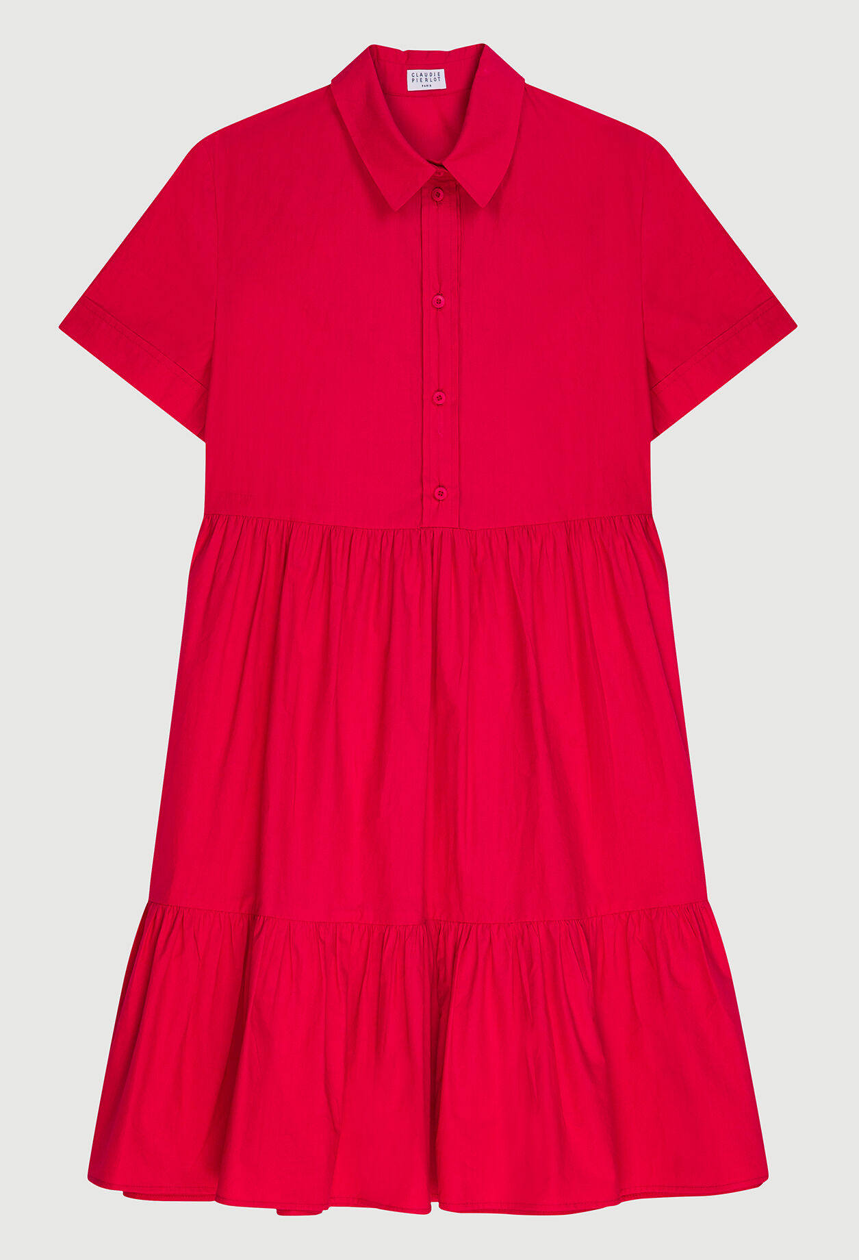 Vestido tipo polo acampanado