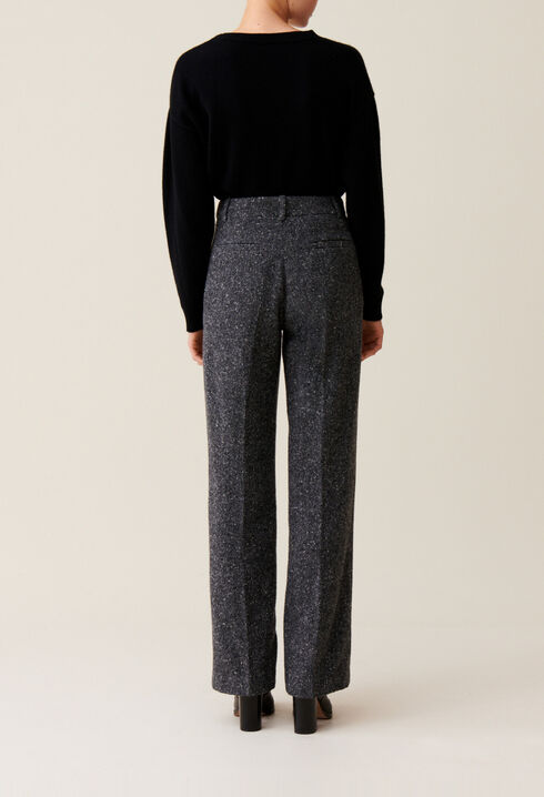 Pantal&oacute;n de traje gris de lana