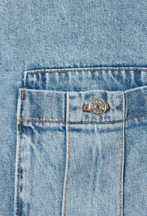 Chaqueta denim pespuntes contraste