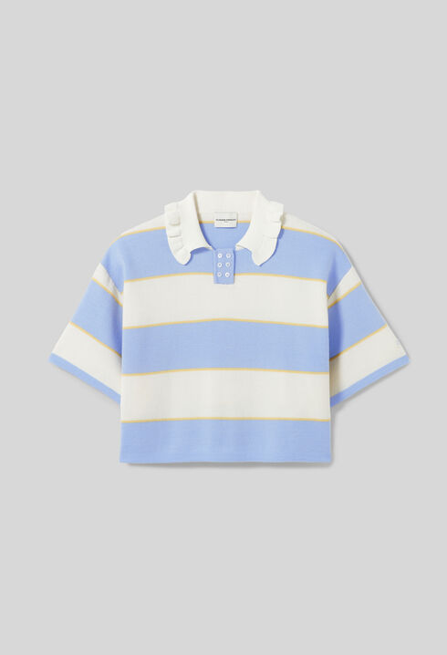 Polo de punto a rayas
