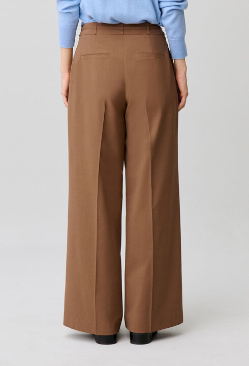 Pantal&oacute;n ancho mezcla de lana
