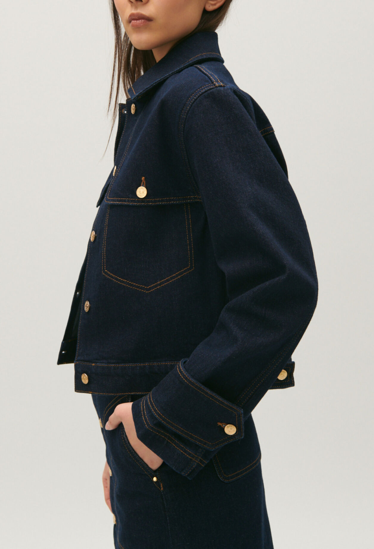 Cazadora vaquera azul crudo