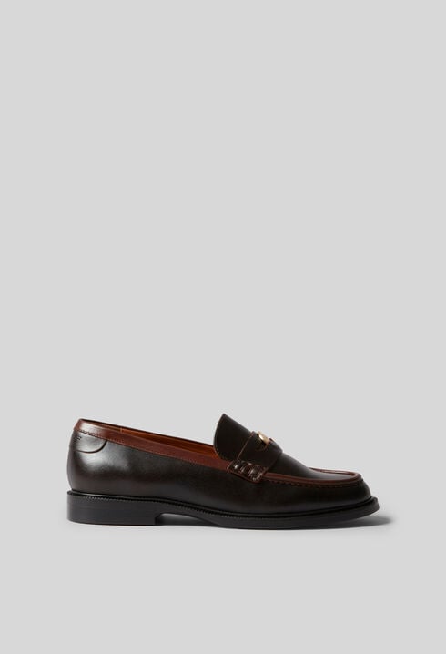 Mocasines de cuero color chocolate