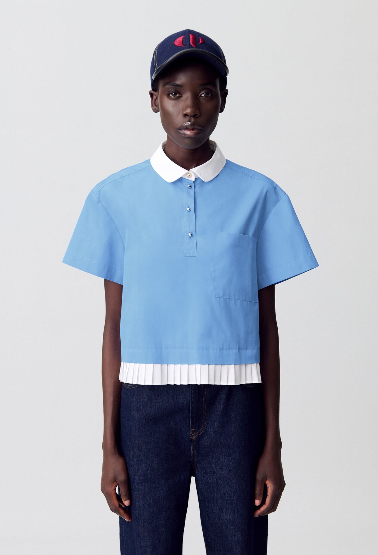 Top con cuello Peter Pan