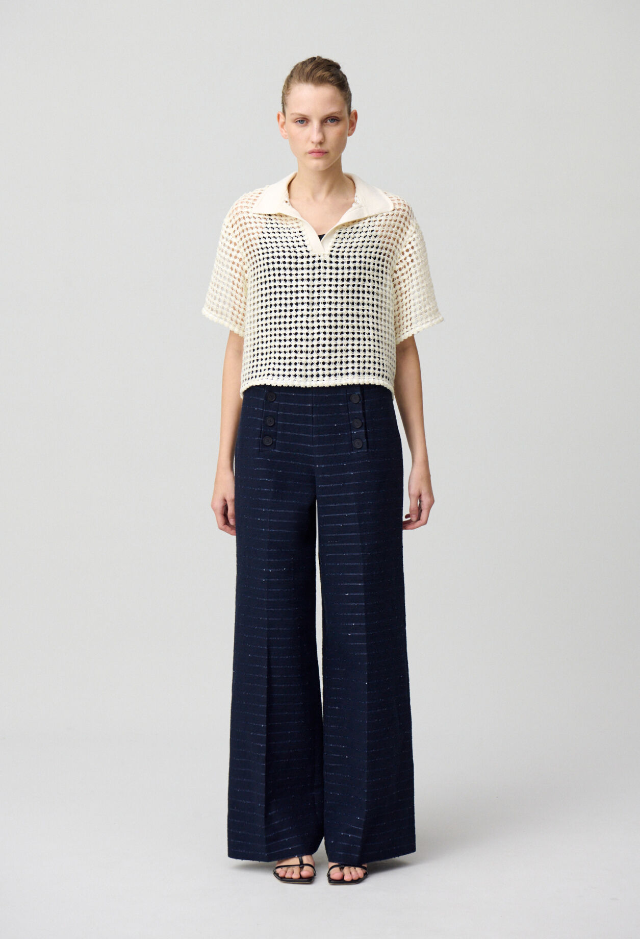 Pantalón de raya con botones