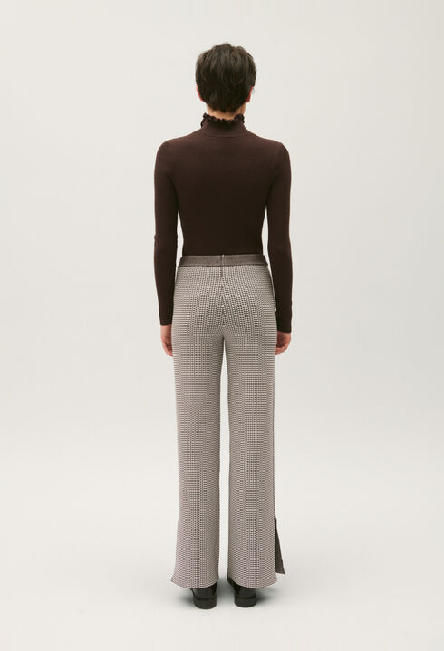 Pantalón de punto jacquard bicolor