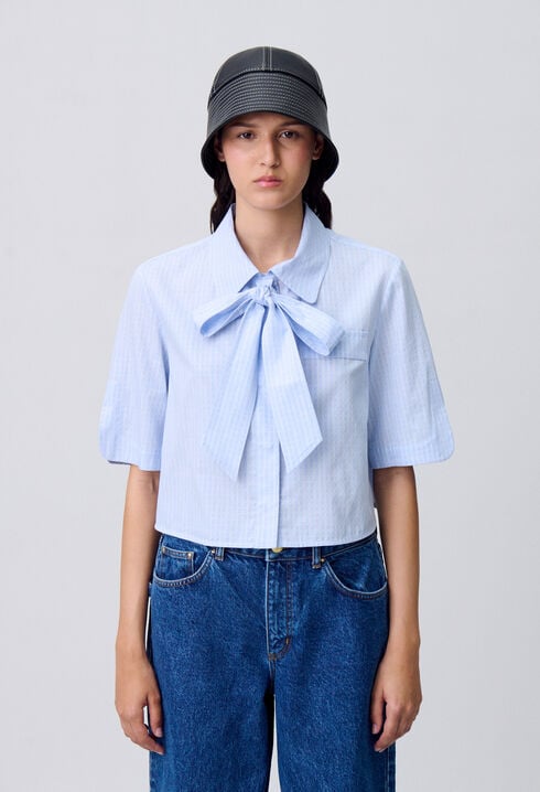 Camisa corta de cuadros