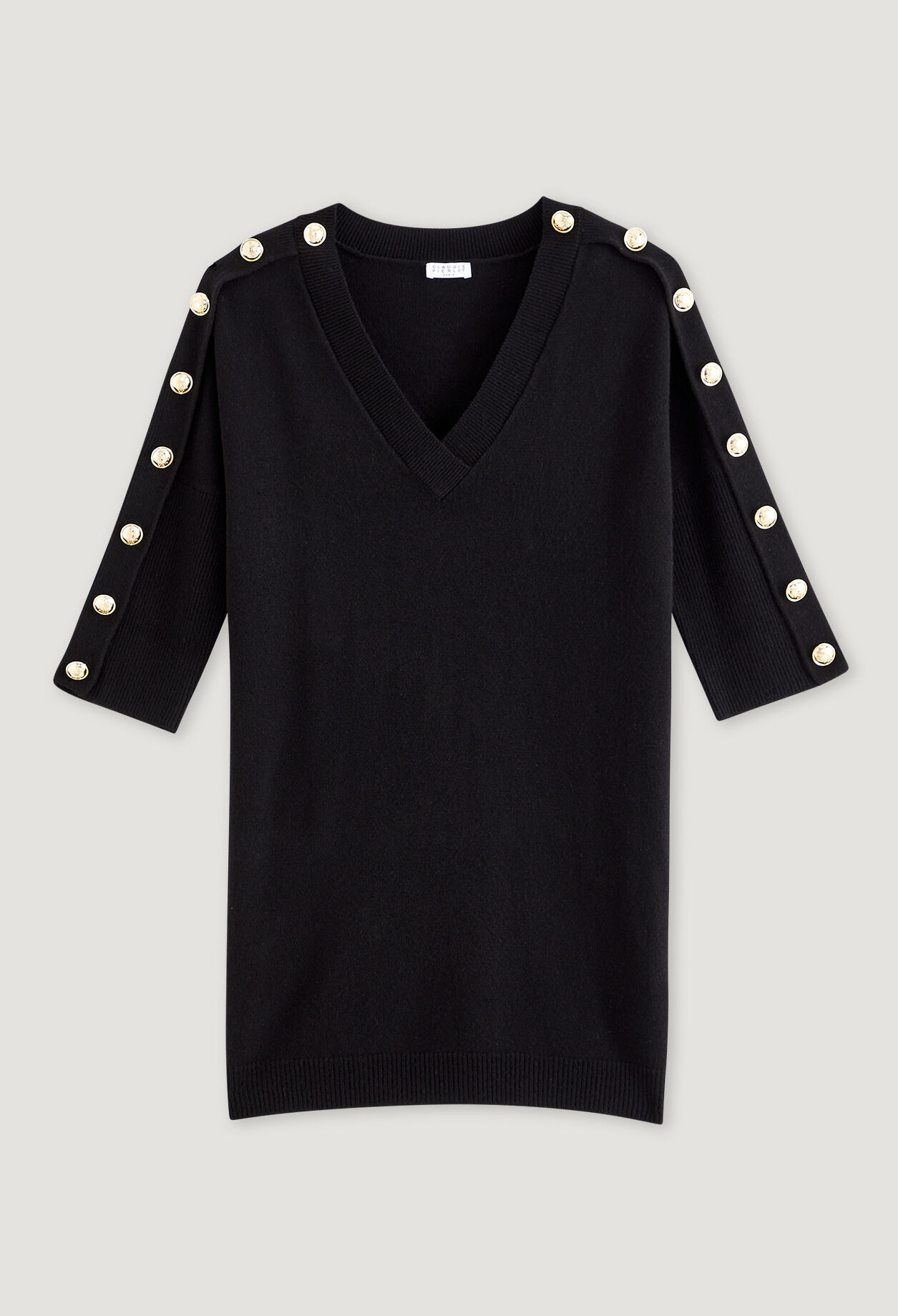 Vestido jersey negro