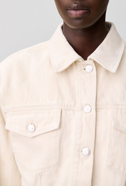 Cazadora vaquera cruda manga larga