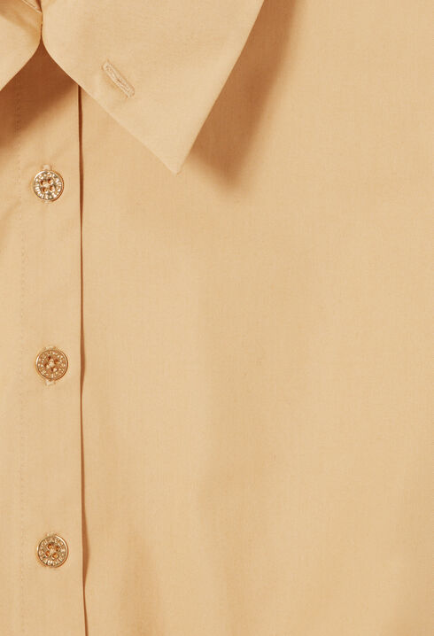 Camisa cropped cuello alto