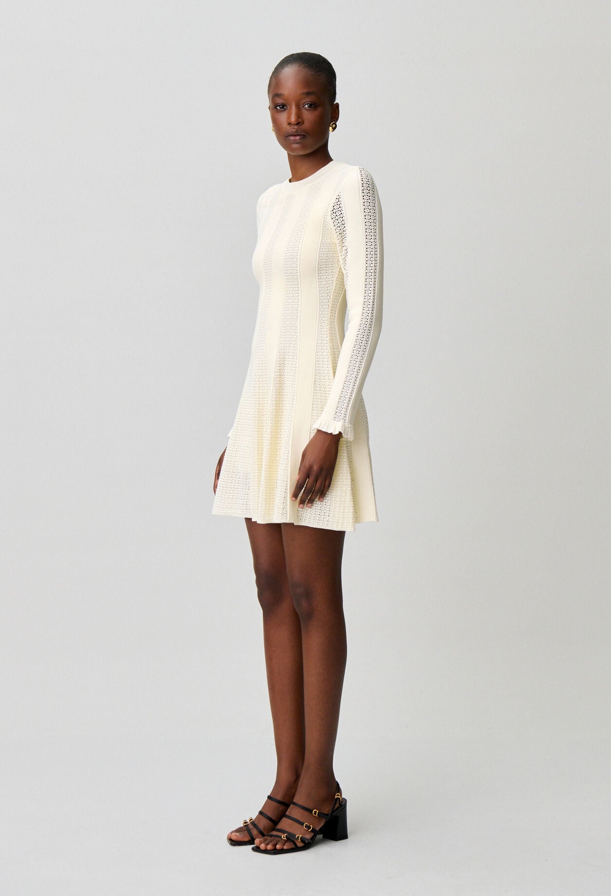 Vestido corto de punto skater