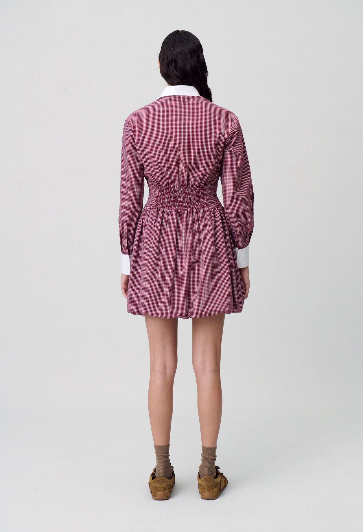 Vestido corto de cuadros