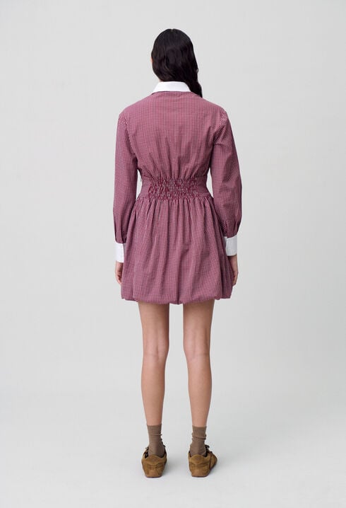 Vestido corto de cuadros