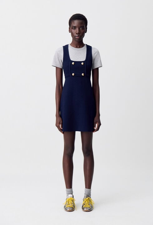 Vestido de punto corto camiseta