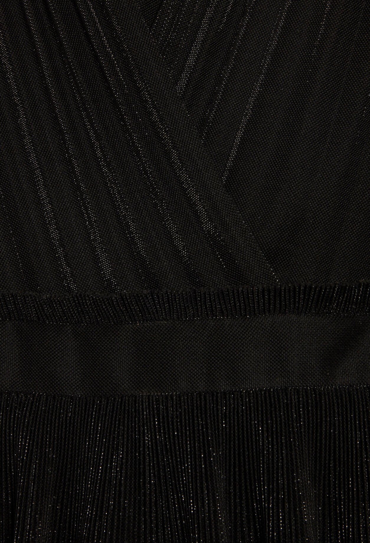 Vestido corto plisado negro