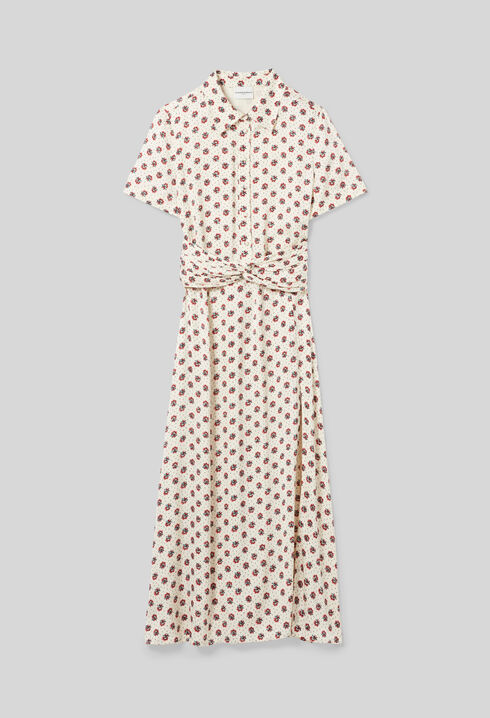 Vestido satinado estampado floral