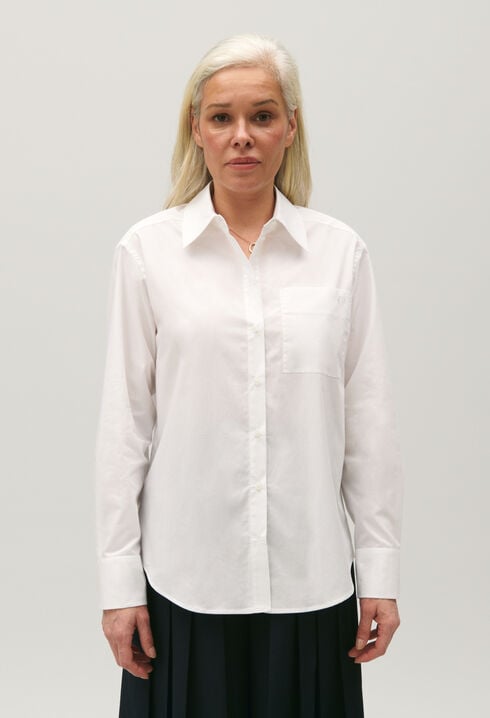 Camisa blanca de algodón 
