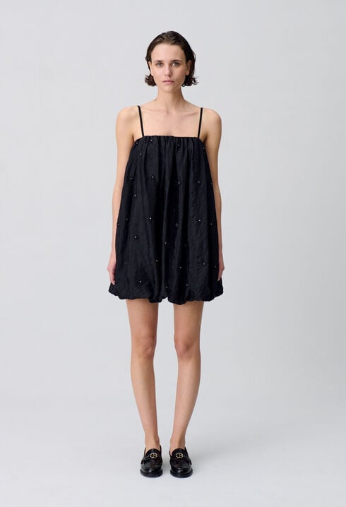 Vestido corto abullonado