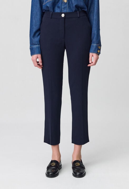 Pantalones de traje liso