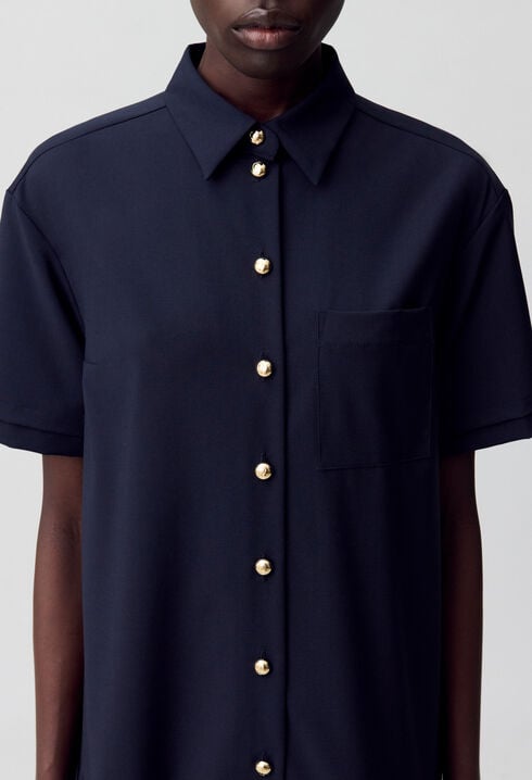 Vestido corto estilo camisa